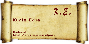 Kuris Edna névjegykártya